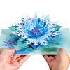 Snowflake Flower 3D Winter Pop Up Card - 5" x 7" Cover - Includes Envelope and Note Tag