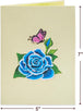 Blue Rose Pop Up Card