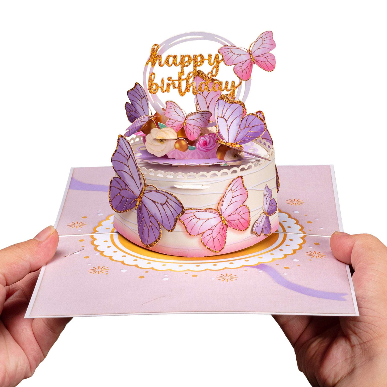 Butterfly Birthday Cake Pop Up Card