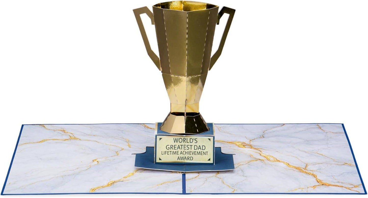 Dad Trophy Pop Up Card for Special Celebrations