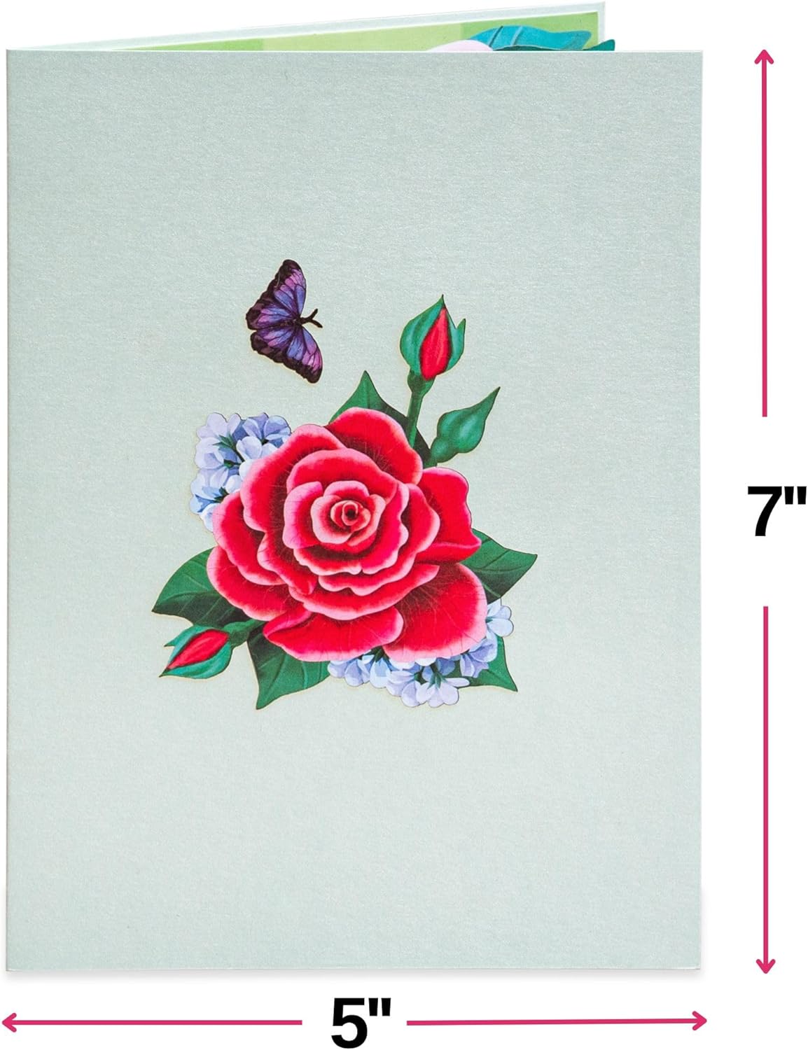 Red Rose Pop Up Card