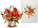 Merry Christmas Flower Bouquet Pop Up Christmas Card