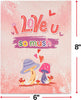 I Love You So Mush Frndly Pop Up Card - 8"x6"