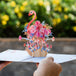 Floral Flamingo Pop Up Card - Frndly 8"x6"