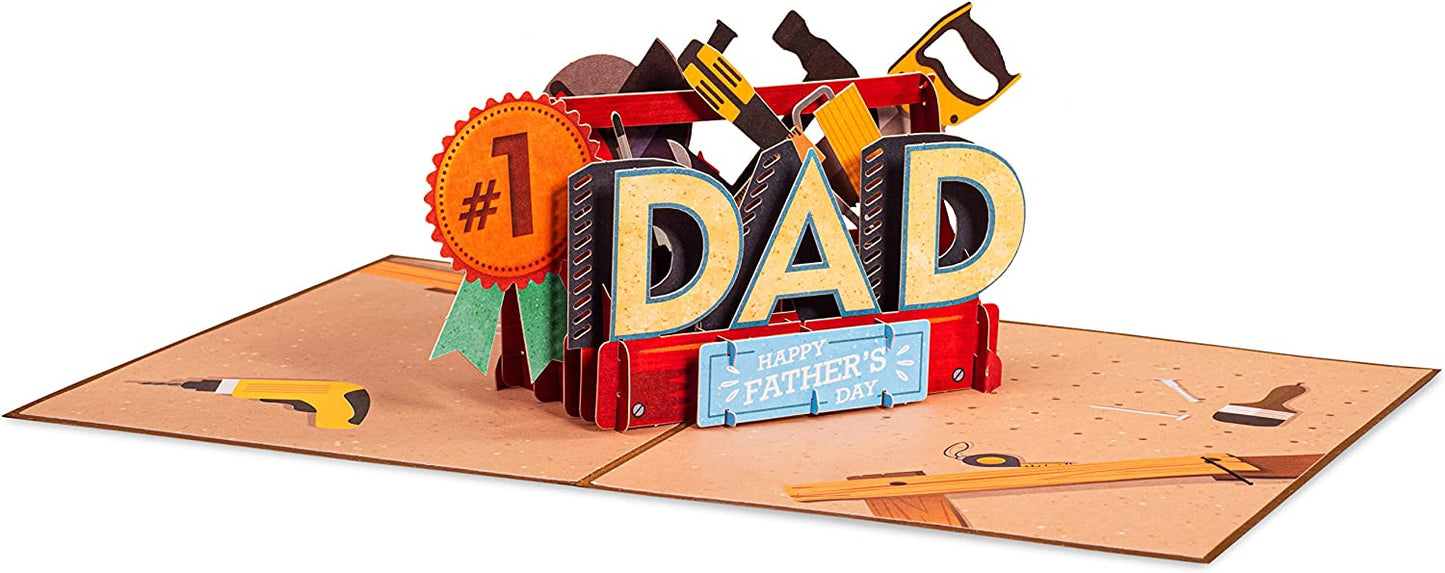 #1 Dad Toolbox Pop Up Card