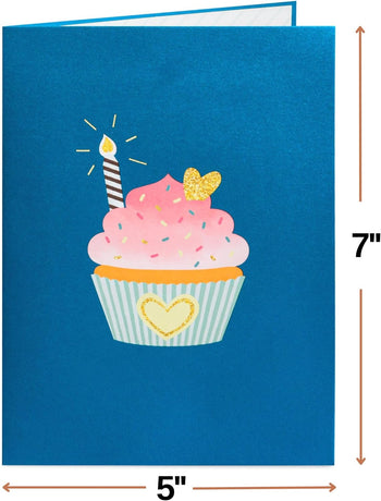 Happy Birthday Cupcake Pop Up Card, with Keepsake