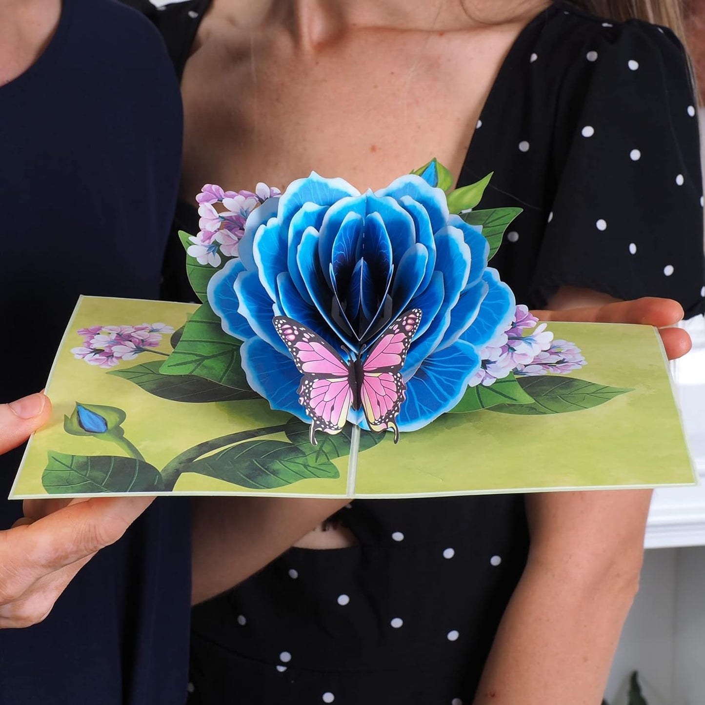 Blue Rose Pop Up Card