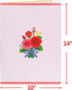 Red Roses Pop Up Card, Oversized 10" x 14" Cover
