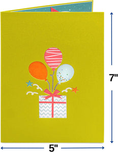 Happy Birthday Box Pop Up Card - 5"x7"