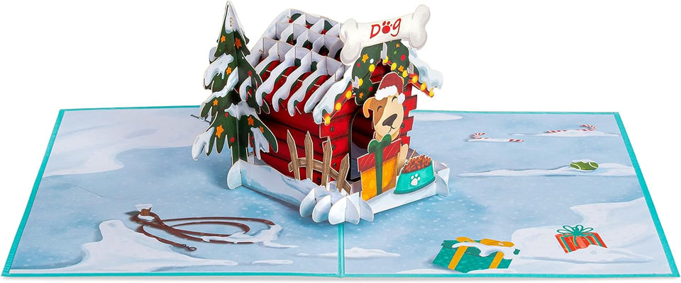 Christmas Dog House Pop Up Card