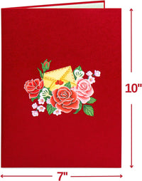 Thumbnail for Lovely Rose Bouquet Pop Up Card, Oversized 10