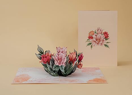 Floral Plant Pop Up Card