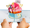 Happy Birthday Cupcake Pop Up Card, with Keepsake - 5"x7"