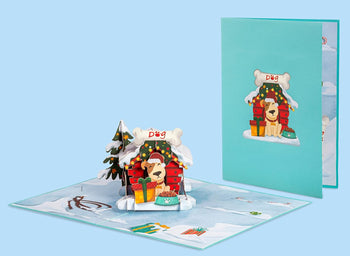 Christmas Dog House Pop Up Card