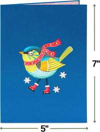 Thumbnail for Holiday Bird Pop Up Christmas Card