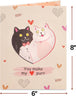 Purrfect Love Frndly Pop Up Card - 8"x6"