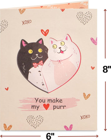 Purrfect Love Frndly Pop Up Card - 8"x6"