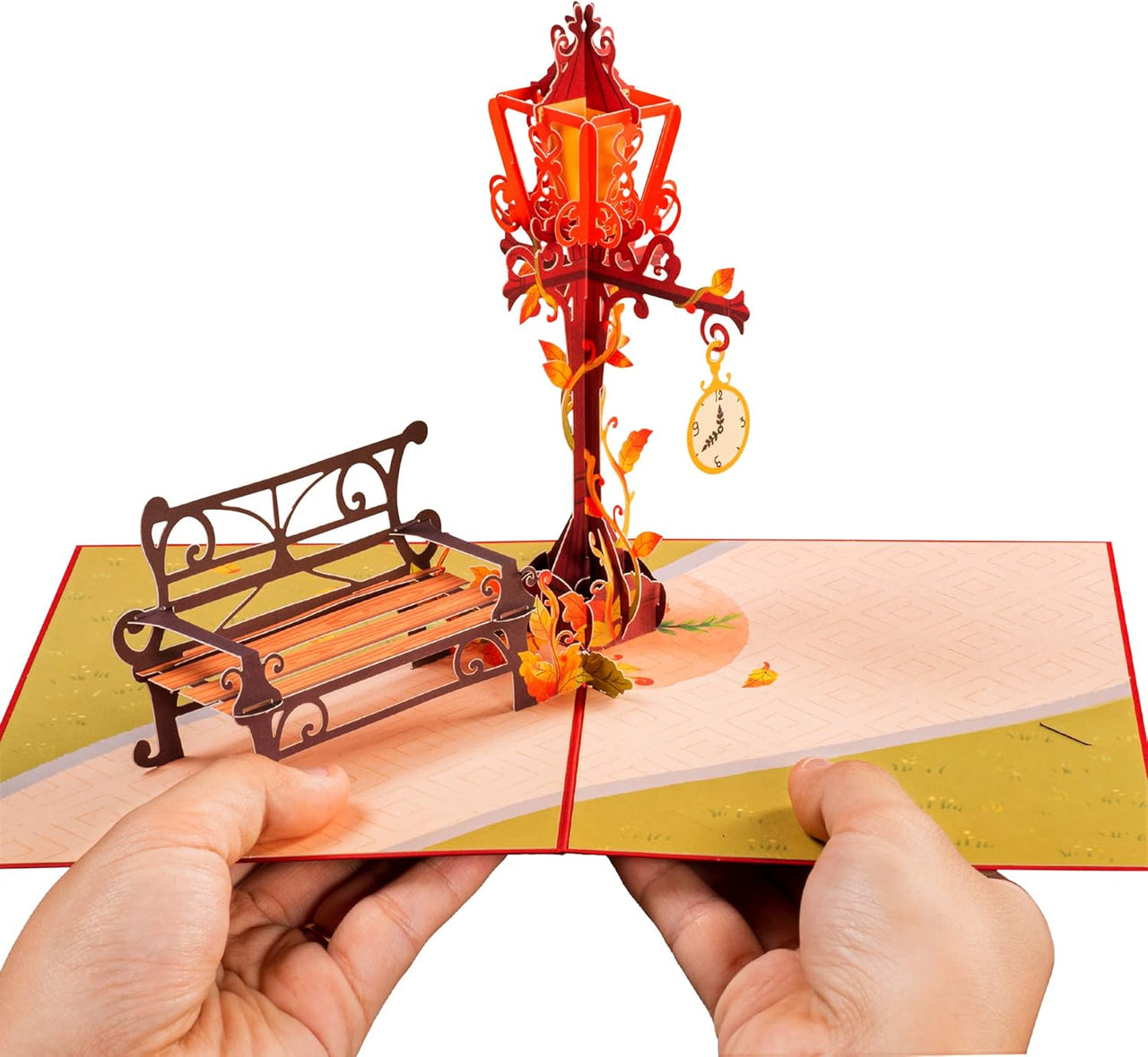 Fall Lamppost Pop Up Card