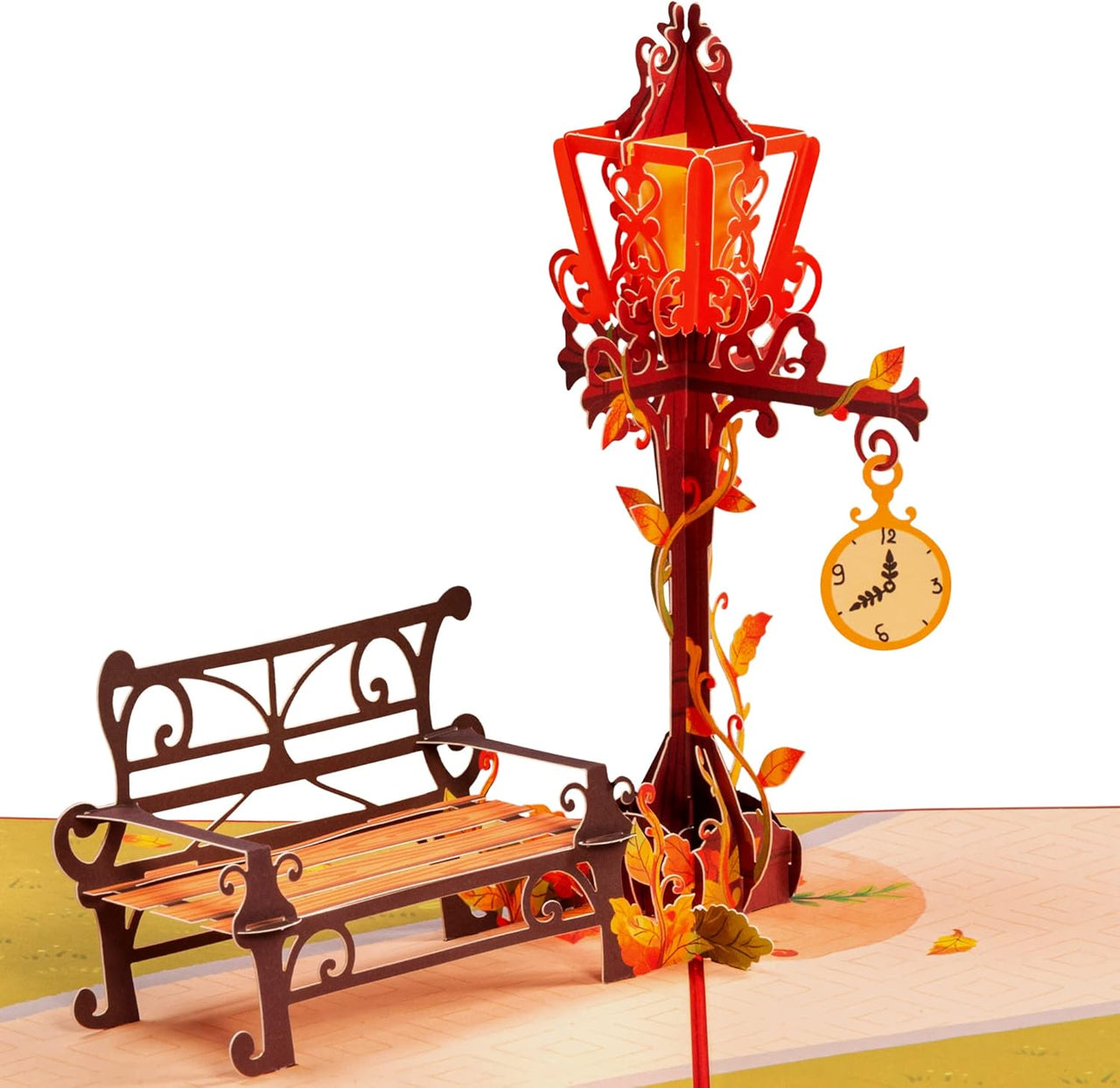 Fall Lamppost Pop Up Card