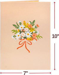Thumbnail for Daisy Delight Forever Pop Up Flower Bouquet Card, Oversized 10