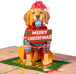 Golden Retriever Pop Up Christmas Card
