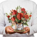 Merry Christmas Flower Bouquet Pop Up Christmas Card