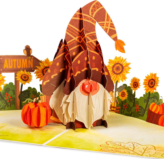 Autumn Gnome Frndly Pop Up Card
