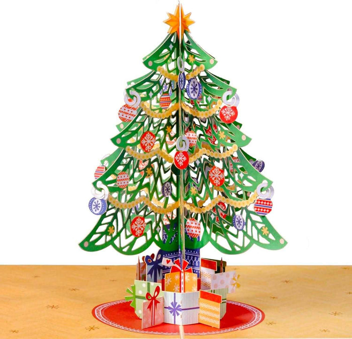 Christmas Tree Pop Up Card pop-up Christmas card open