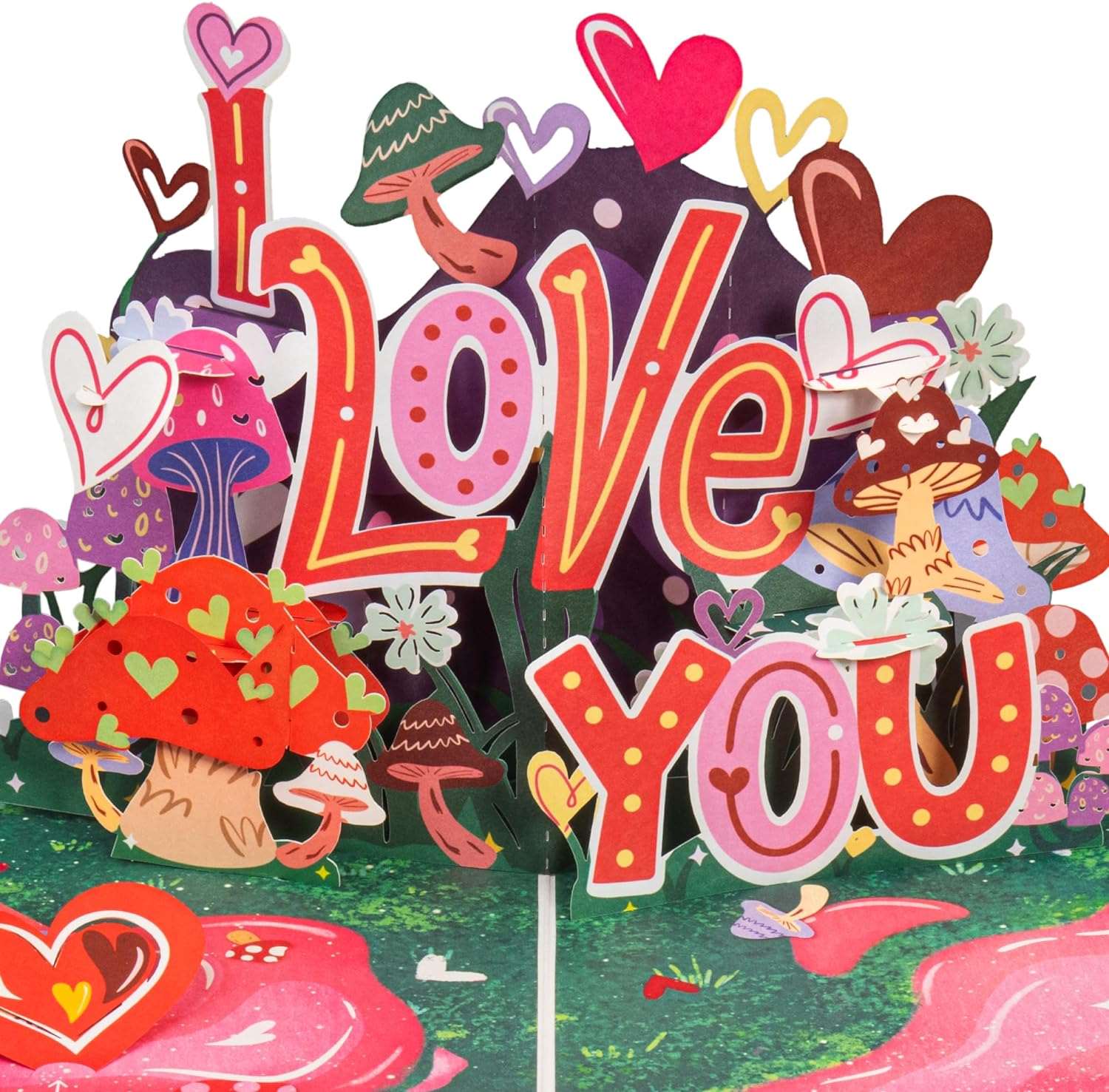 I Love You So Mush Frndly Pop Up Card - 8"x6"