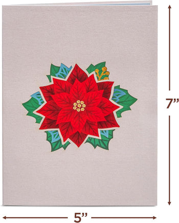 Poinsettia Flower Pop Up Card