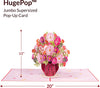 HugePop Love You Pop Up Flower Bouquet, With Detachable Flowers