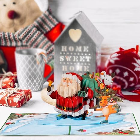 Santa and Friends Pop-up Card