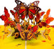 Fall Butterflies Pop Up Card with vibrant orange and red butterfly design.