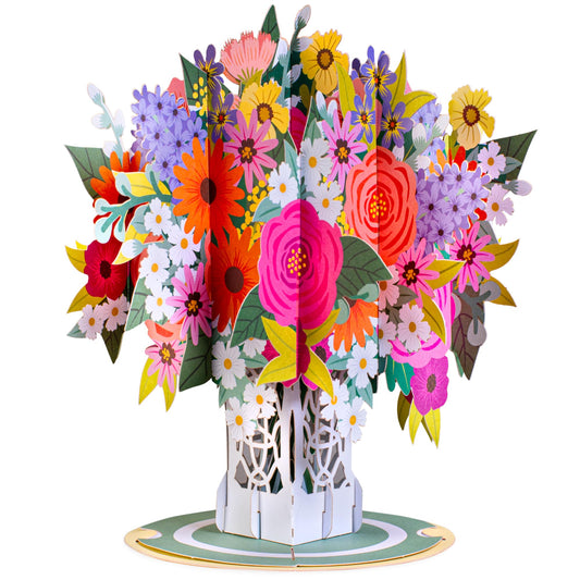 Floral Arrangement Pop Up Flower Bouquet Card - Paper Love