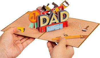 #1 Dad Toolbox Pop Up Card