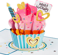 Thumbnail for Happy Birthday Cupcake Pop Up Card, with Keepsake