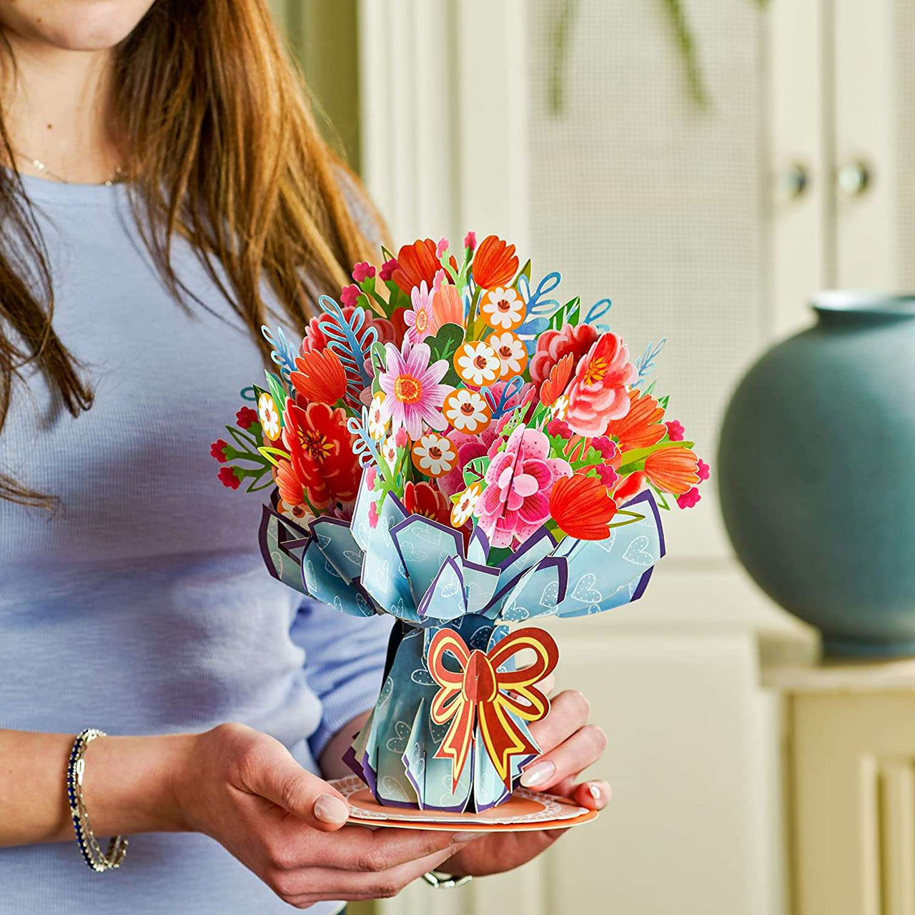 HugePop Vibrance Flower Bouquet Pop Up, with Detachable Flowers