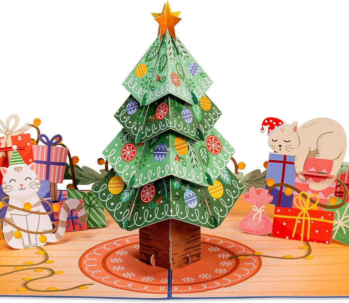 Christmas Tree Pop Up Card pop-up Christmas card open