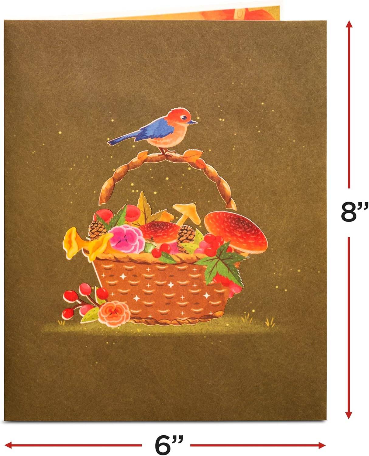 Fall Flower Basket Frndly Pop Up Card