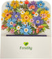 Festive Flower Box Pop Up Card - Frndly 10" Inch Bouquet