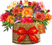 Box of Flowers Pop Up Card - Frndly 8"x6"