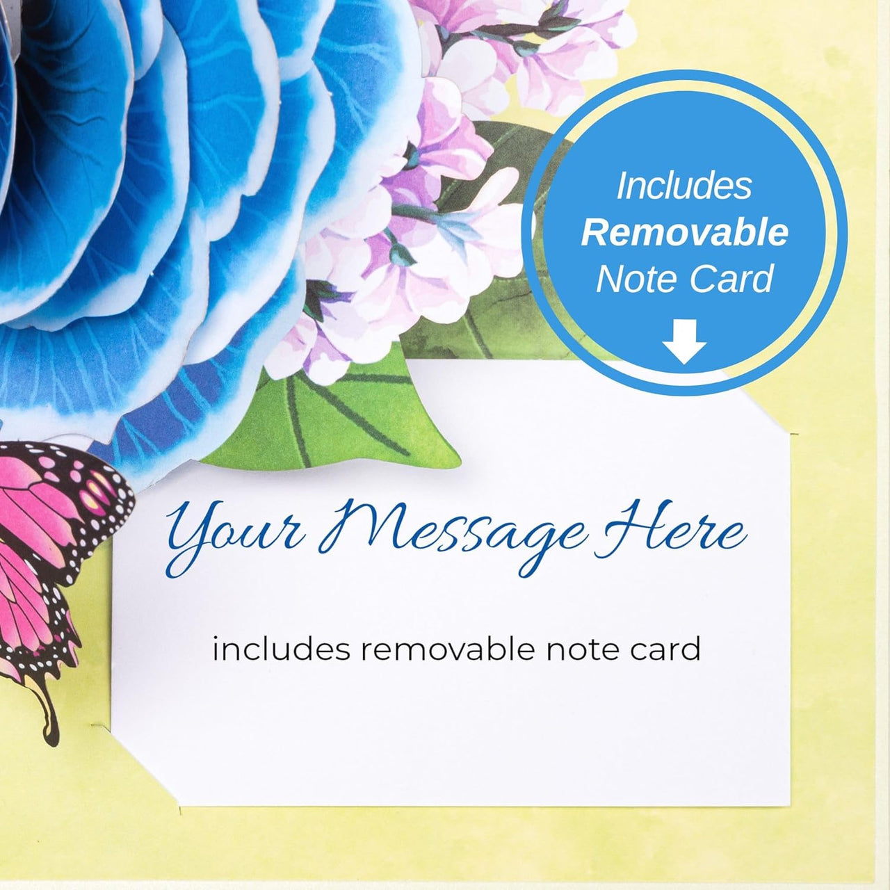 Blue Rose Pop Up Card