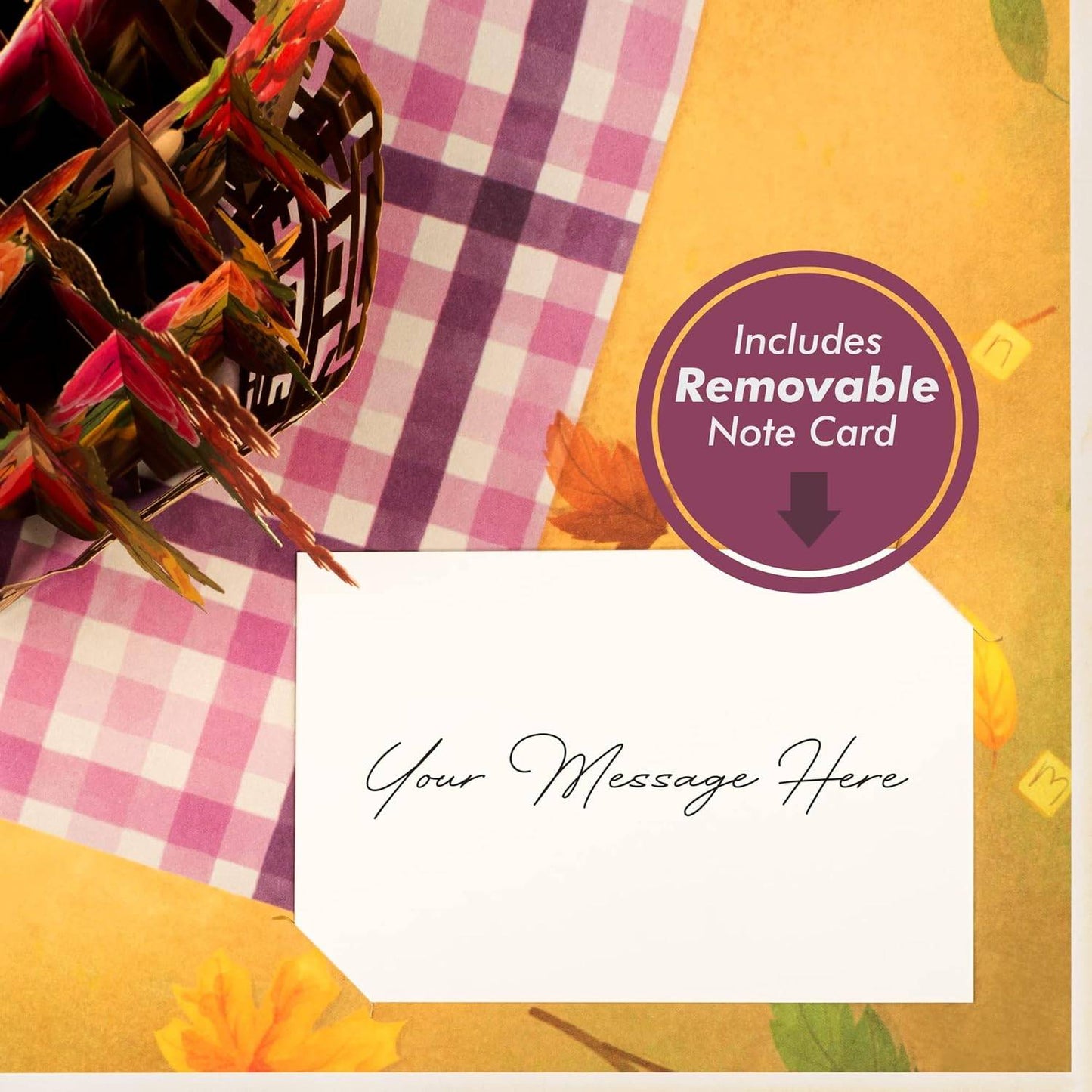 Fall Flower Basket Frndly Pop Up Card