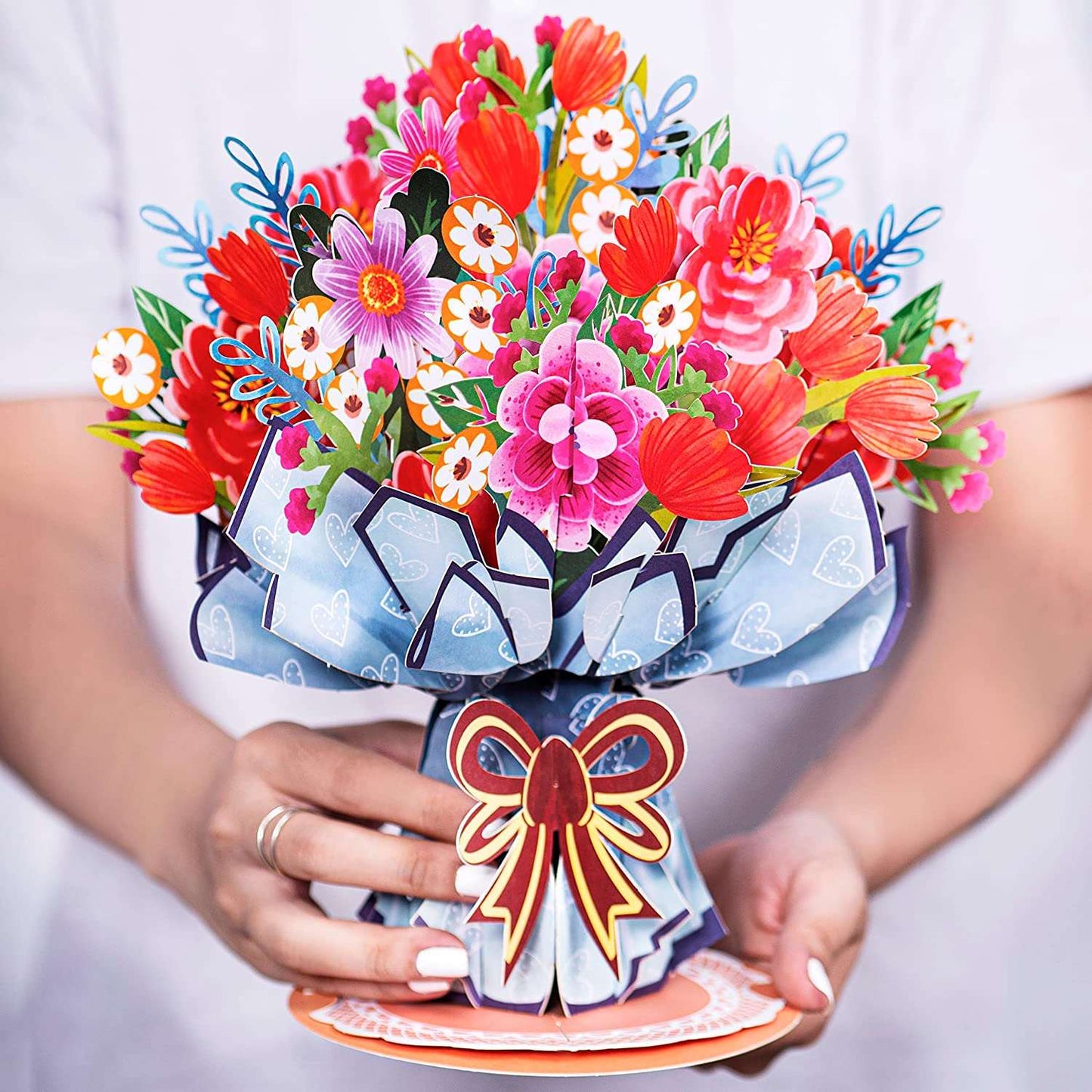 HugePop Vibrance Flower Bouquet Pop Up, with Detachable Flowers