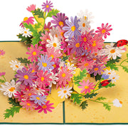 daisy blooms pop up greeting card