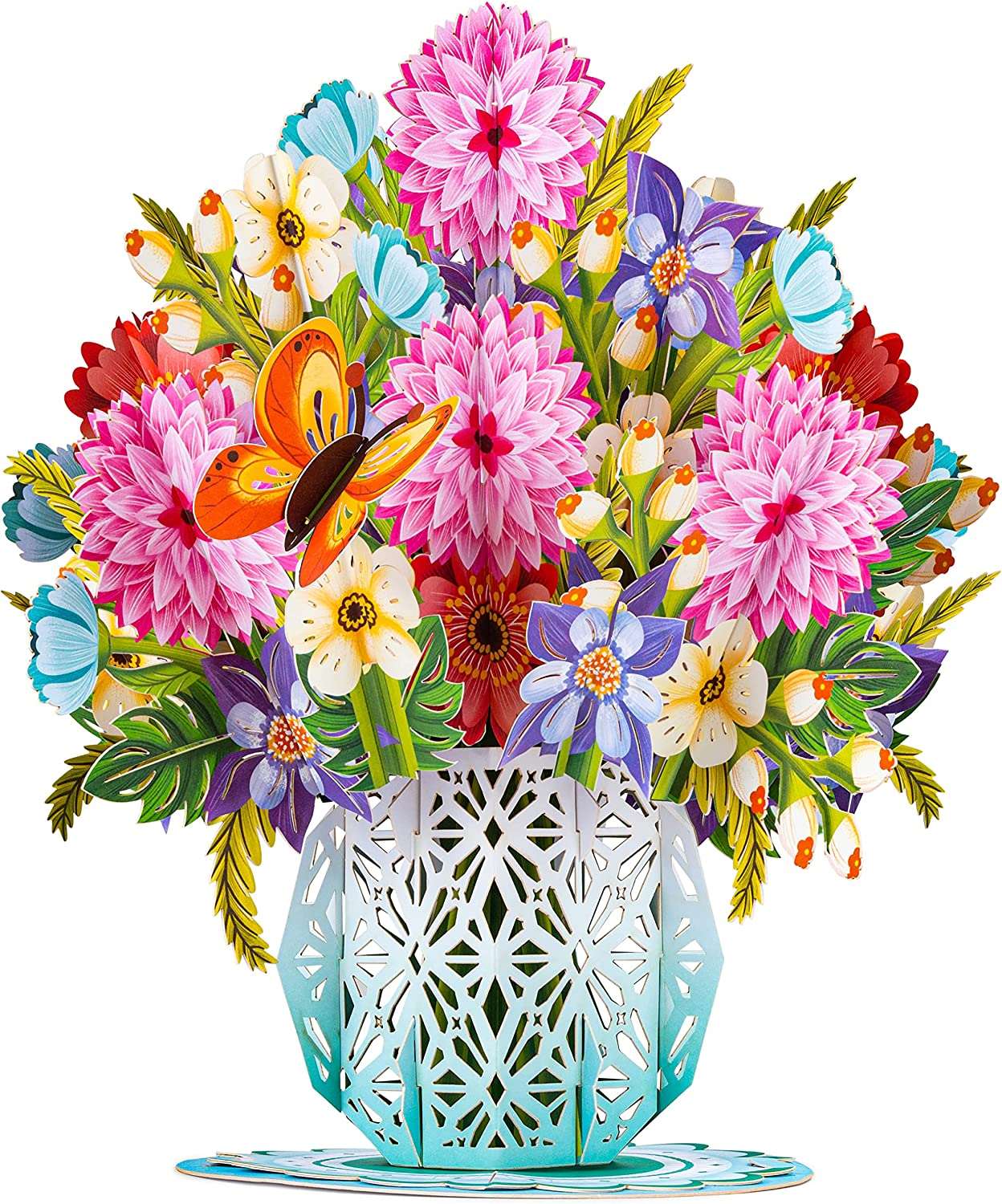 HugePop Spring Flower Bouquet Pop Up With Detachable Paper Flower