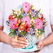 HugePop Spring Flower Bouquet Pop Up With Detachable Paper Flower