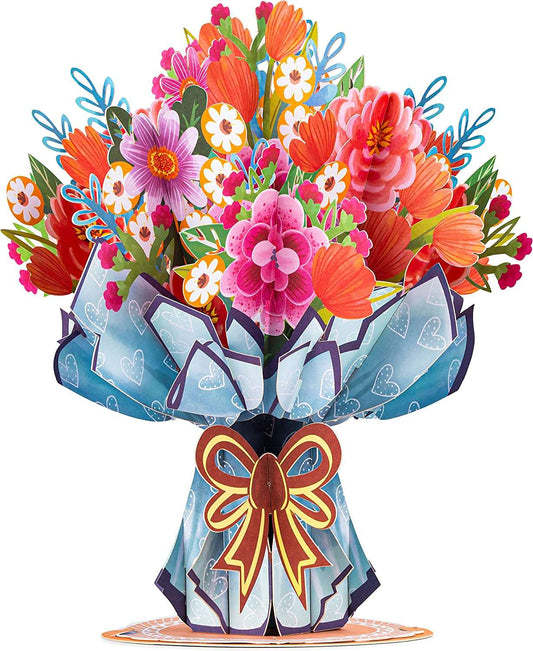 HugePop Vibrance Flower Bouquet Pop Up, with Detachable Flowers