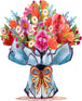 HugePop Vibrance Flower Bouquet Pop Up, with Detachable Flowers