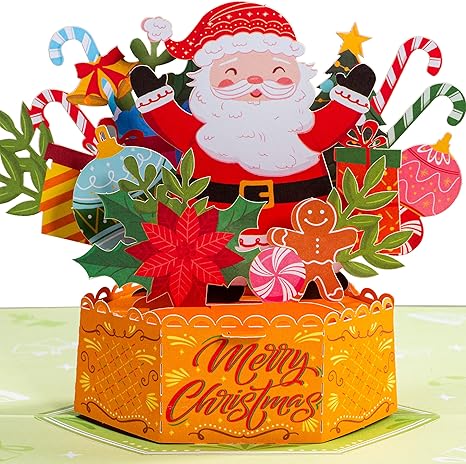 Merry Christmas Pop Up Card pop-up Christmas card open